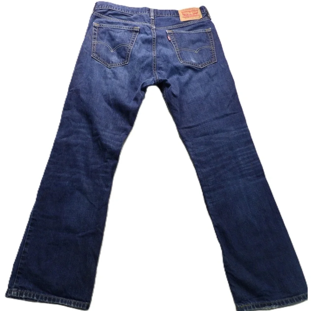 Levi's 527 Slim Boot Cut Jeans Men 34x30 Dark Wash Denim Pants Blue 100% Cotton